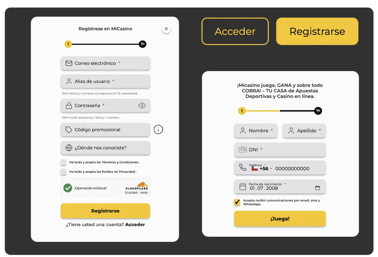 Cómo registrarse en Mi Casino
